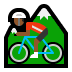 🚵🏾 person mountain biking: medium-dark skin tone display on Windows